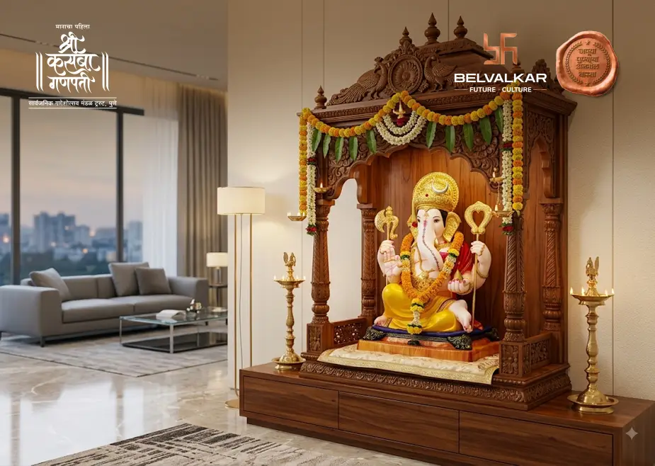 Kasba Ganapati Ganeshotsav 2026 celebration supported by Belvalkar Group in Pune