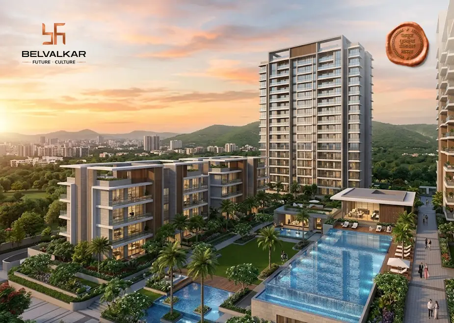 Redevelopment in Pune transforming an old housing society into a modern luxury residential building